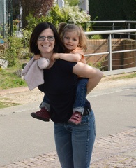 Greta Piggyback on Mommy1